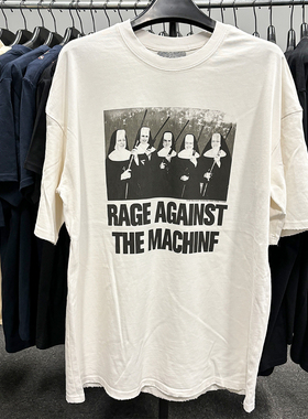 讨伐体制乐队Rage Against the Machine摇滚短袖潮流90S重金属tee