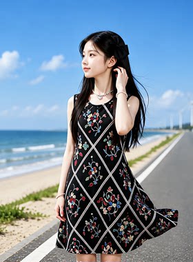 女童夏季连衣裙2026新款儿童洋气背心裙中大童夏装度假风裙子夏款