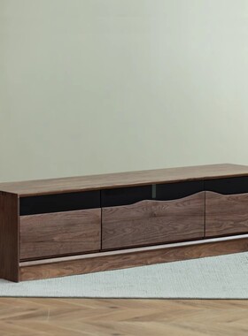 北美黑胡桃木电视柜北欧原木收纳储物柜现代简约客厅家具中式厅柜