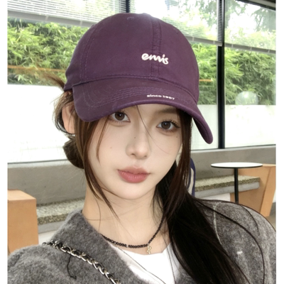 2026年潮牌字母刺绣棒球帽子女春夏季软顶宽檐鸭舌帽情侣户外百搭