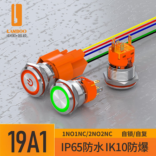 蓝波A1型新品19mm金属按钮开关