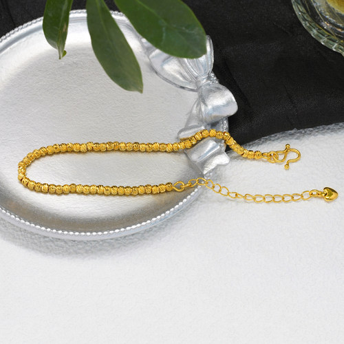 【店铺专属】美菲18k金爆闪金珠手链时尚百搭不脱模【WT0586】