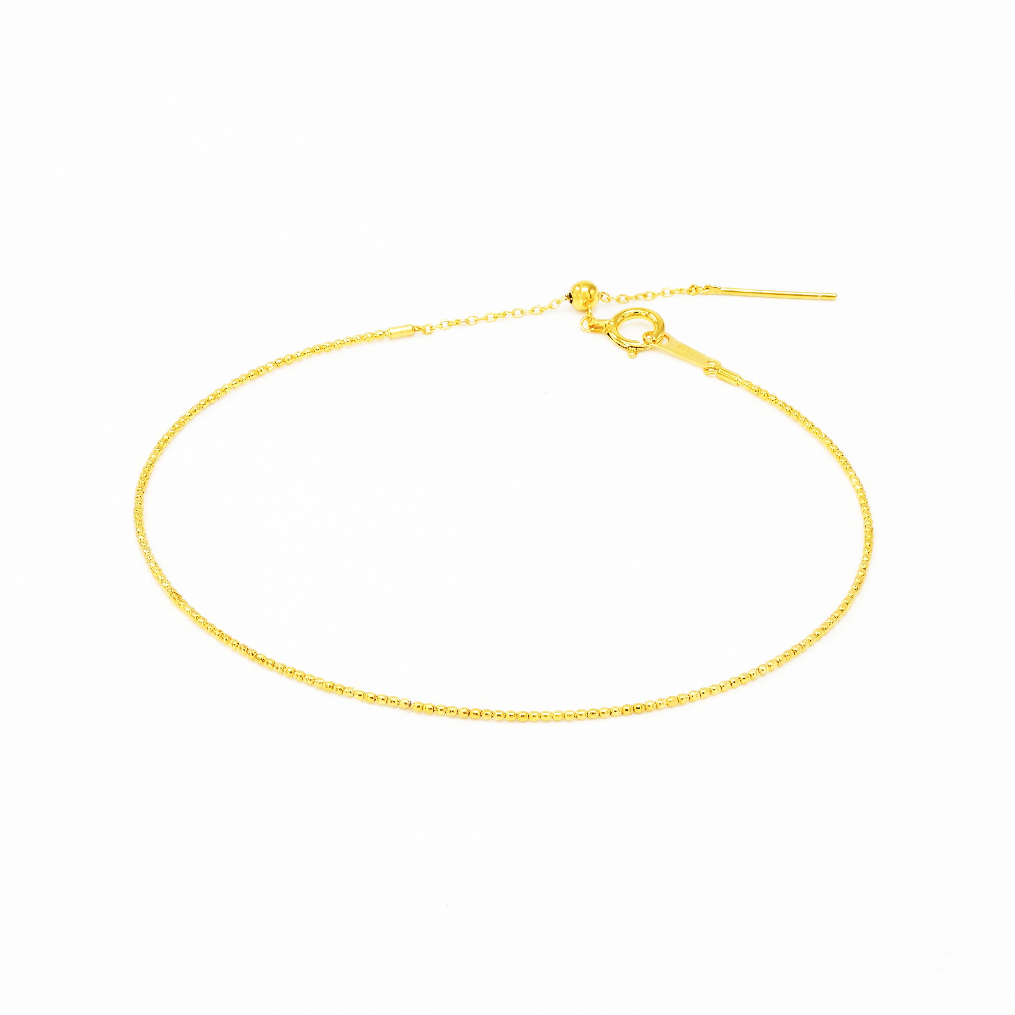 通体18k金多彩极简弹力手镯女款轻奢时尚送老婆礼物【QL07527】