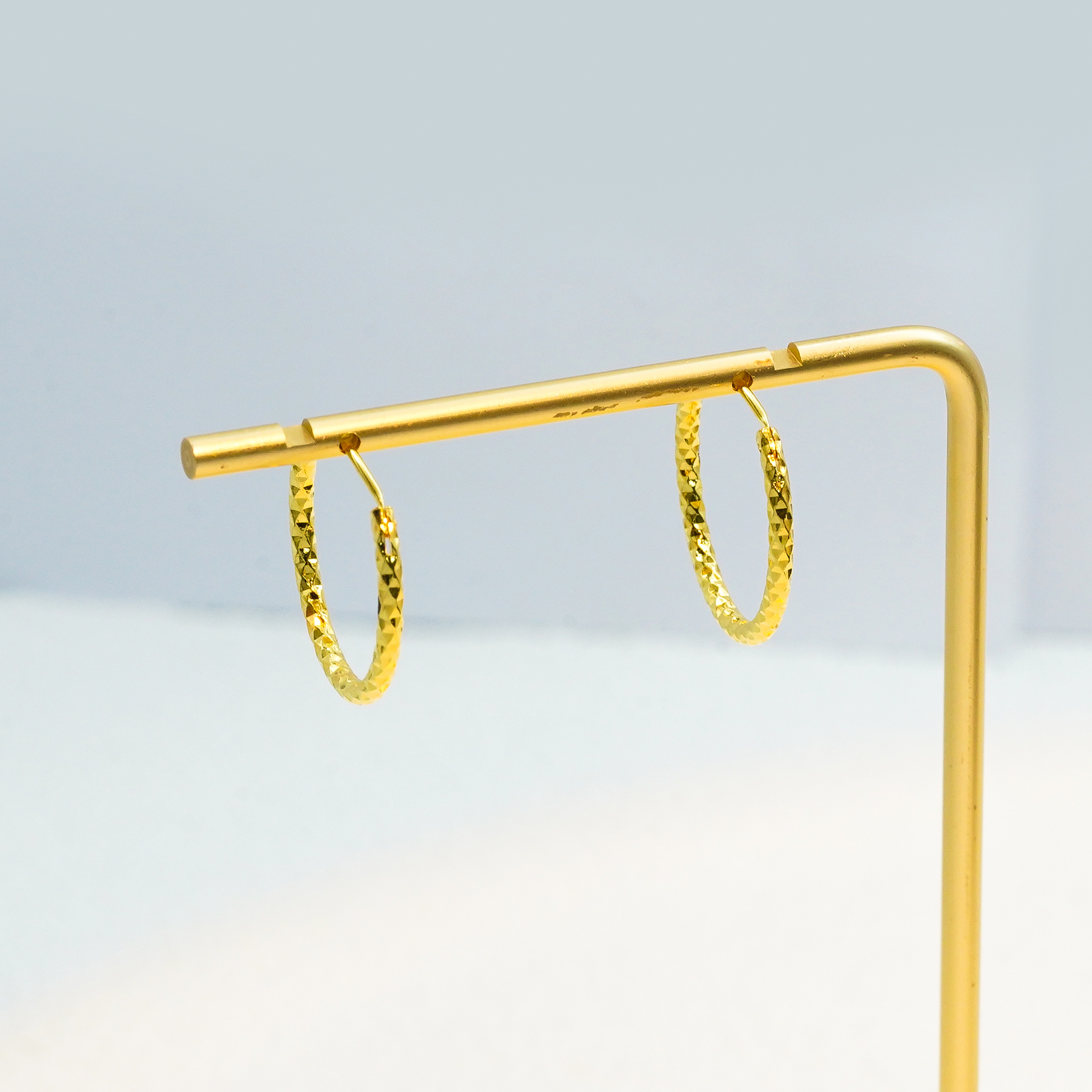 【店铺专属】18k金璀璨麻花耳圈轻奢耳饰（对）不脱模【WT0533】