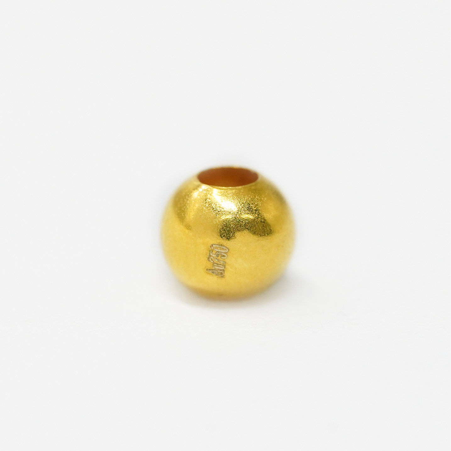 18k金小金珠百搭DIY手链配件（光面）【CZ0001】卡4mm