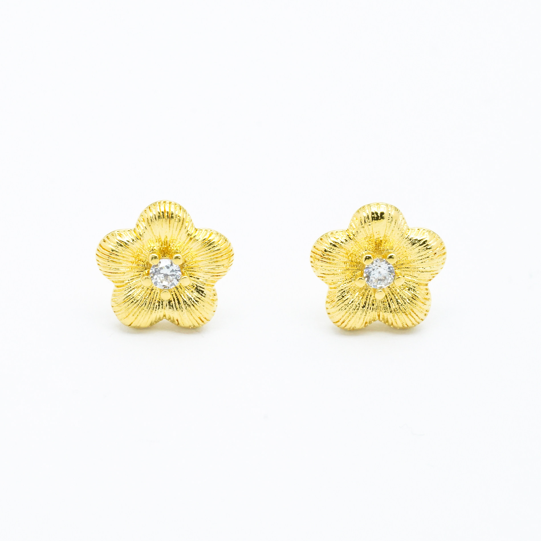 【店铺专属】18k金拉丝小花耳钉耳饰女（一对）不脱模【WT0532】,珠宝/钻石/翡翠,耳饰,淘宝优惠券,粉丝福利购,淘宝优惠卷