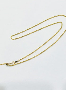 18k金麻绳链项链素链轻奢小众高颜值送老婆  长约50cm【QL06592】