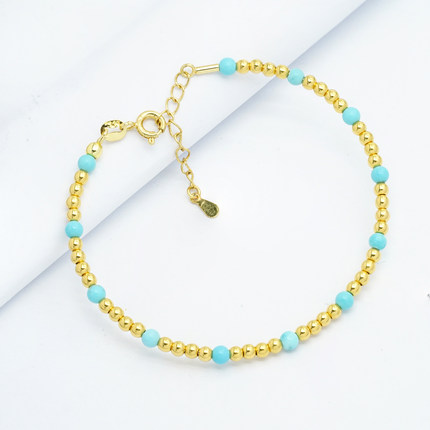 【店铺专属】18k金松石金珠手串手链女DIY设计款【WT0411】不脱模