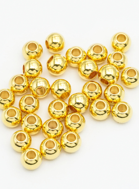 【店铺专属】18k金光面小金珠DIY配件女（5mm）不脱模【WT0197】