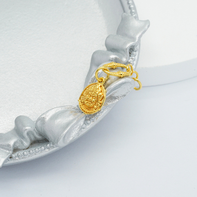 18k金小黄财神滴溜  不脱模【WT0517】