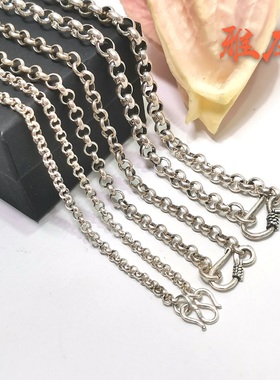 雅庄925纯银项链重磅珍珠链做1条