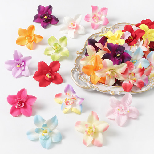蝴蝶兰仿真花绢花手工diy手腕花