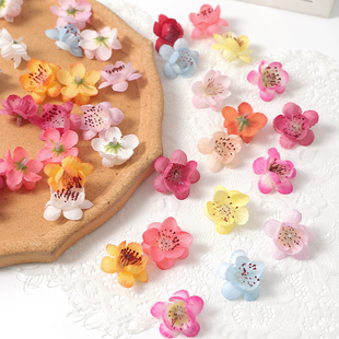 仿真迷你桃花花朵 樱花 梅花 假花绢花 家居树枝装饰 diy手作材料