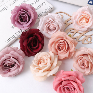 欧式星月玫瑰仿真花朵 假花绢花 侧边刘海夹拍照道具发卡头饰材料