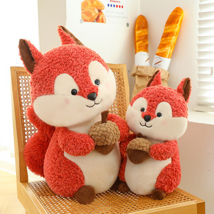 可爱仿真松鼠公仔毛绒玩具儿童玩偶小号抱枕布娃娃生日礼物男女生