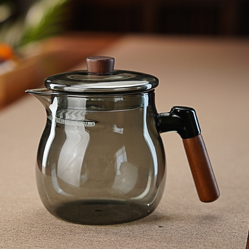 花茶月牙过滤壶玻璃泡茶壶大容量冲茶壶带过滤煮茶壶耐高温加厚壶