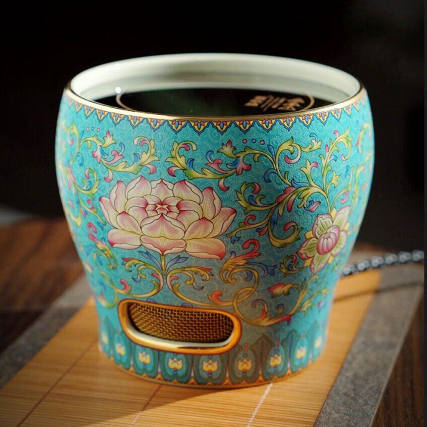 莺歌烧珐琅彩电陶炉煮黑茶蒸白茶玻璃茶壶铁壶银壶泡茶器专用高档