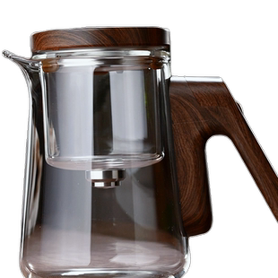 顶壶无杆磁吸茶壶耐热全玻璃茶水分离过滤内胆家用飘逸杯泡茶茶具