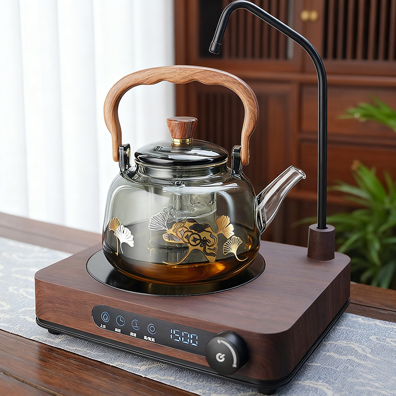 全度玻璃煮茶壶大容量烧水壶耐高温电陶炉煮茶器家用煮茶上水套装