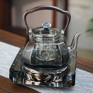 高硼硅玻璃蒸煮茶壶2025新款烧水壶提梁围炉煮茶器电陶炉茶具套装