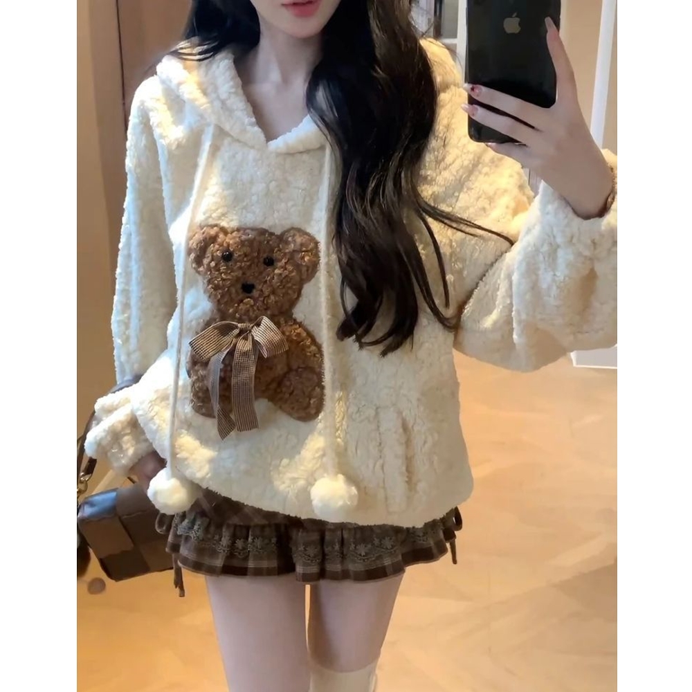 慵懒风2026毛绒两件套裙装