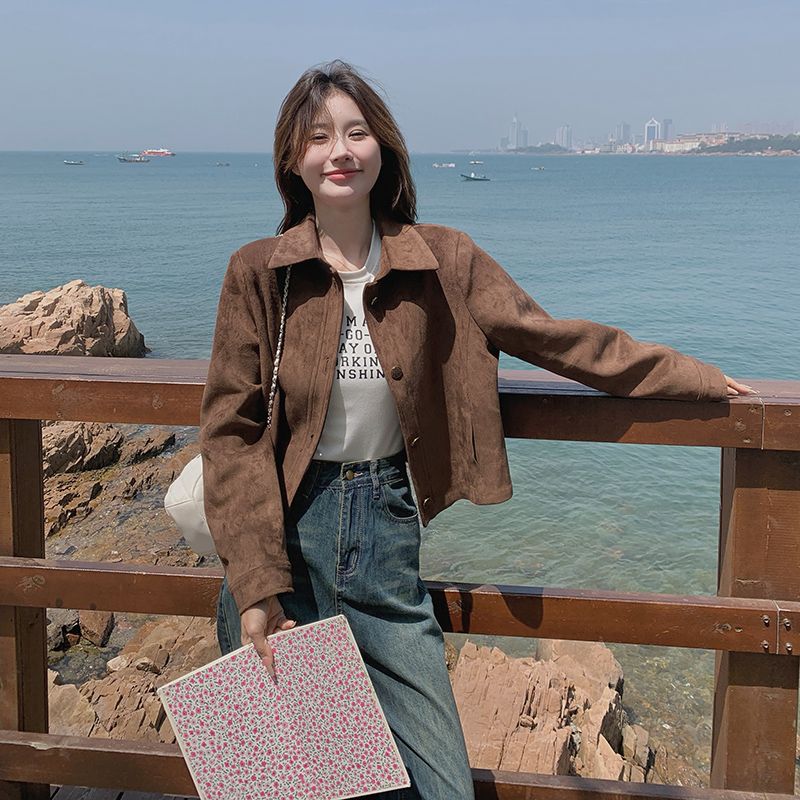 爆款洋气流行小个子高级感夹克女