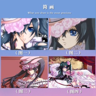 特.DIY数字油画黑执事夏尔知更鸟环保丙烯颜料手绘涂色唯美送礼物