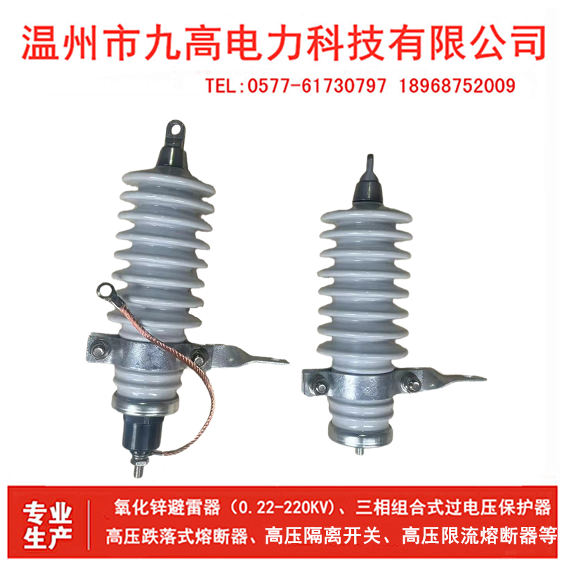 10kv高压陶瓷氧化锌避雷器