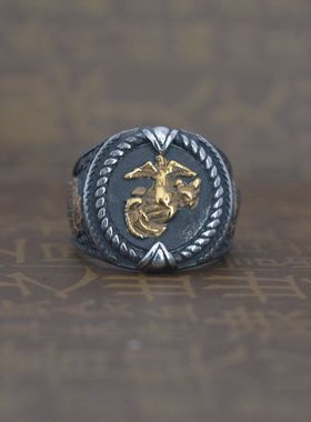 原创美国不掉色钛钢戒指