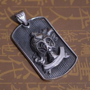 钛钢饰品美国军营霸气军牌316L钢吊牌老兵复员退伍礼物不锈钢吊坠