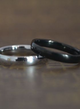 学生主义风钛钢情侣对戒男女同款