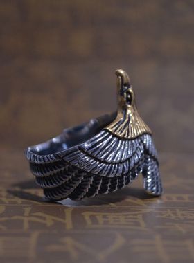 老鹰同学毕业钛钢戒指