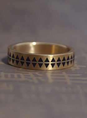 日本图腾钛钢戒指