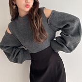 mb1528 子2way肩开领针织上衣 日本GRL官网代购 袖