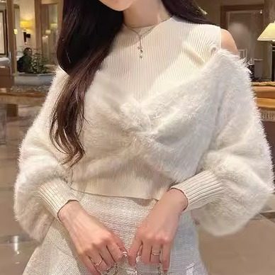 zizi日本GRL正品代购 包邮针织毛茸茸混合羽毛针织上衣[tu1287],女装/女士精品,毛针织衫,淘宝优惠券,粉丝福利购,淘宝优惠卷