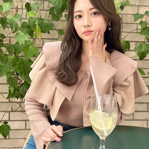 【日本GRL官网代购】日系大热款优雅经典双色针织毛衣上衣[dr614]