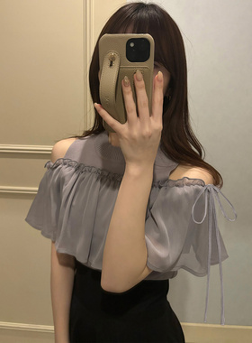 官网再入货！GRL代购袖子 2way肩开领针织衬衫mb1573女人味优雅风