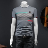 假模夏季新款高端品质丝光棉男潮流短袖T恤QT3012AFD7010T-P70，商品下架区，钱塘6012(原3012)