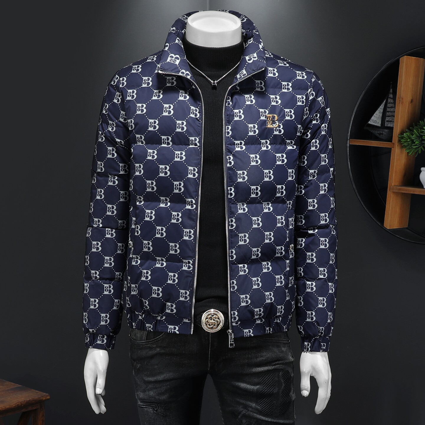 2026新款男士立领开衫时尚潮流羽绒服外套QT6012AFD7803-P310,男装羽绒服,阿丰达