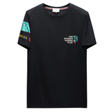 2024夏季新款高端品质丝光棉男士潮流短袖T恤QT3012AFD8383T-P70，男装T恤，钱塘6012(原3012)