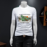 2025假模夏季新高端品质丝光棉男潮流短袖T恤QT6012AFD9935T-P70，男装T恤，阿丰达