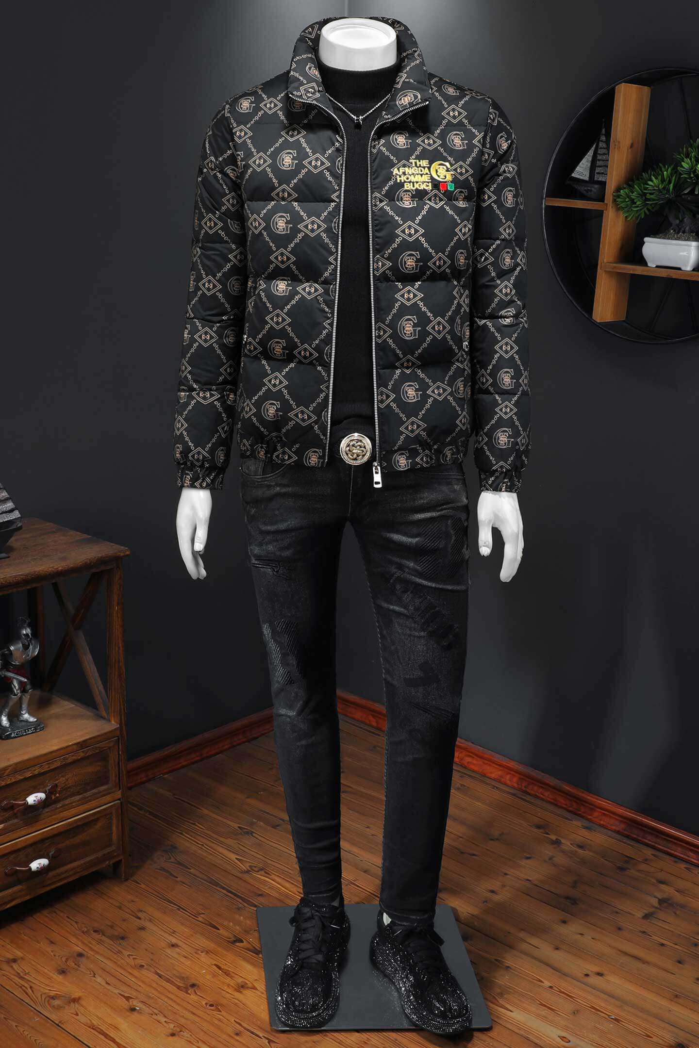 2026新款男士立领开衫时尚潮流羽绒服外套QT6012AFD7802-P310,男装羽绒服,阿丰达