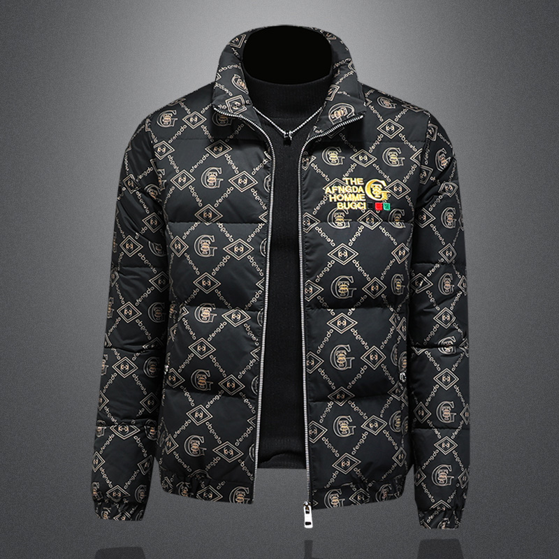 2025新款男士立领开衫时尚潮流羽绒服外套QT6012AFD7802-P310，男装羽绒服，阿丰达