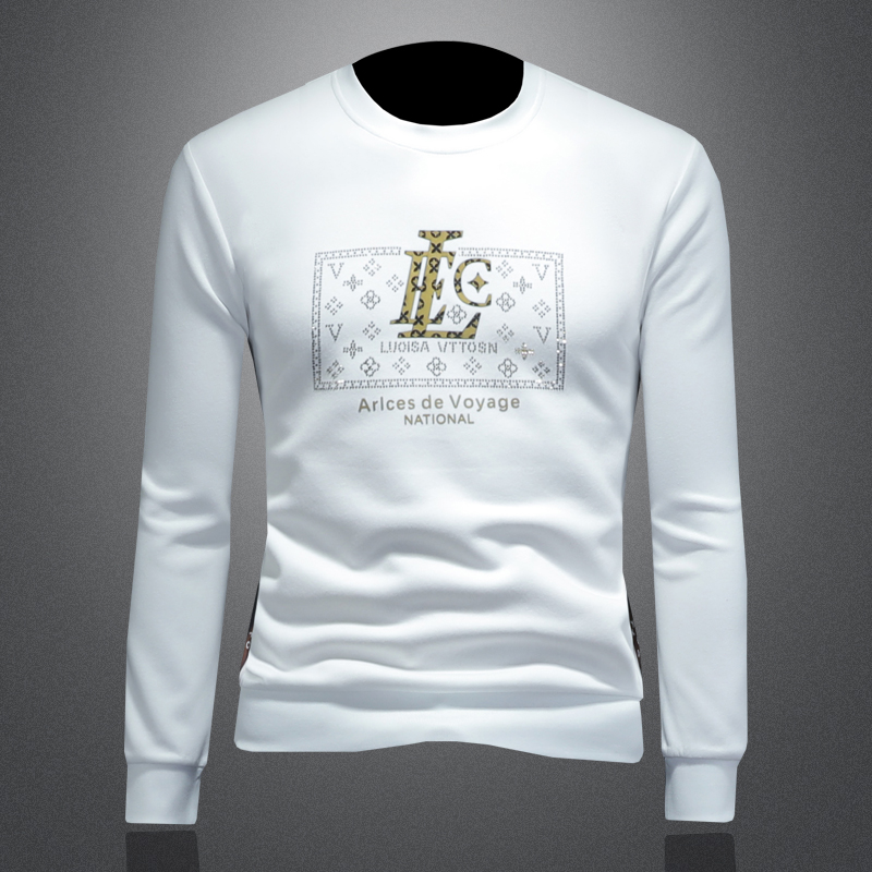 2025假模四季款男士圆领潮流刺绣时尚卫衣QT6012AFD1016Y-P125，男装卫衣，阿丰达