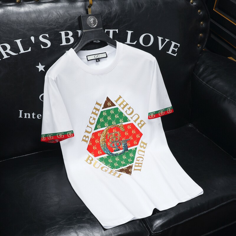 2024夏季新款高端品质丝光棉男潮流短袖T恤QT6012AFD9939T-P75,商品下架区,钱塘6012(原3012)
