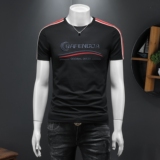 2026假模夏季新品质丝光棉男潮流短袖T恤QT6012AFD2621T-P75，男装T恤，钱塘6012(原3012)