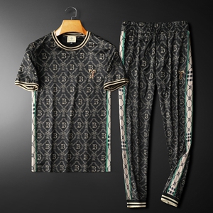 2026新款男士圆领短袖长裤运动休闲套装可单卖QT6012TZ8387-1P205,男装休闲套装,阿丰达