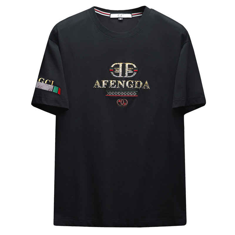 2024新款高端品质丝光棉男士短袖T恤微阔版QT6012AFD9996T-P80,男装T恤,阿丰达