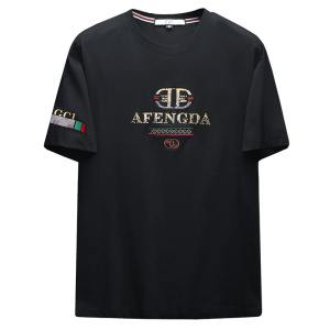 2026新款高端品质丝光棉男士短袖T恤微阔版QT6012AFD9996T-P80图片