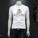 2026假模夏季新品质丝光棉男潮流短袖T恤QT6012AFD2619T-P75，男装T恤，钱塘6012(原3012)